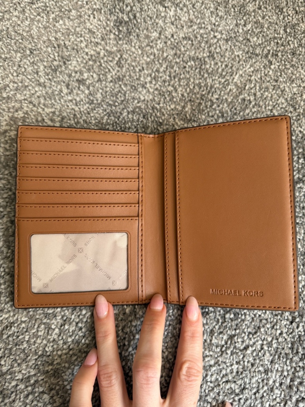 Michael Kors Brown MK Logo Passport Holder - Picture 3 of 5